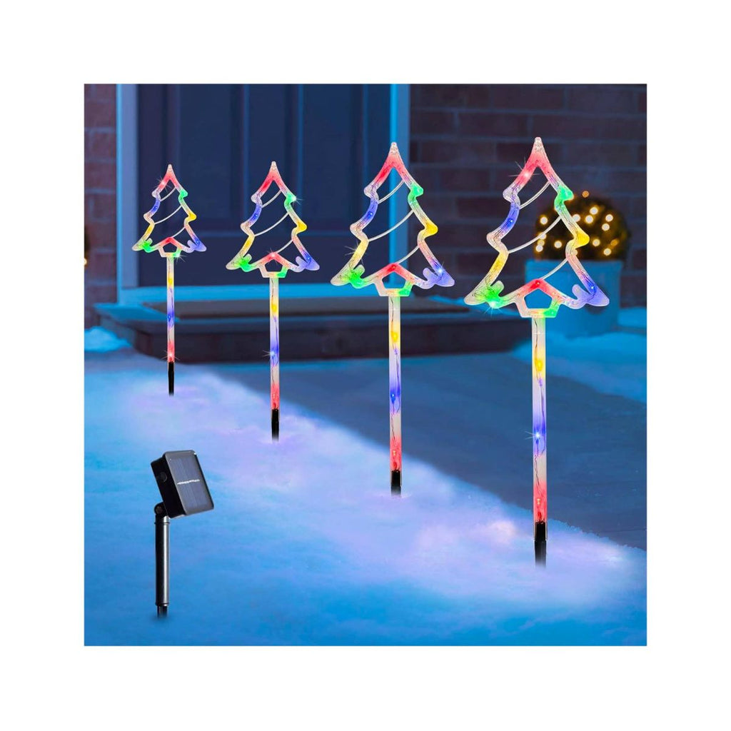 "LUCES SOLARES EN FORMA DE PINO"