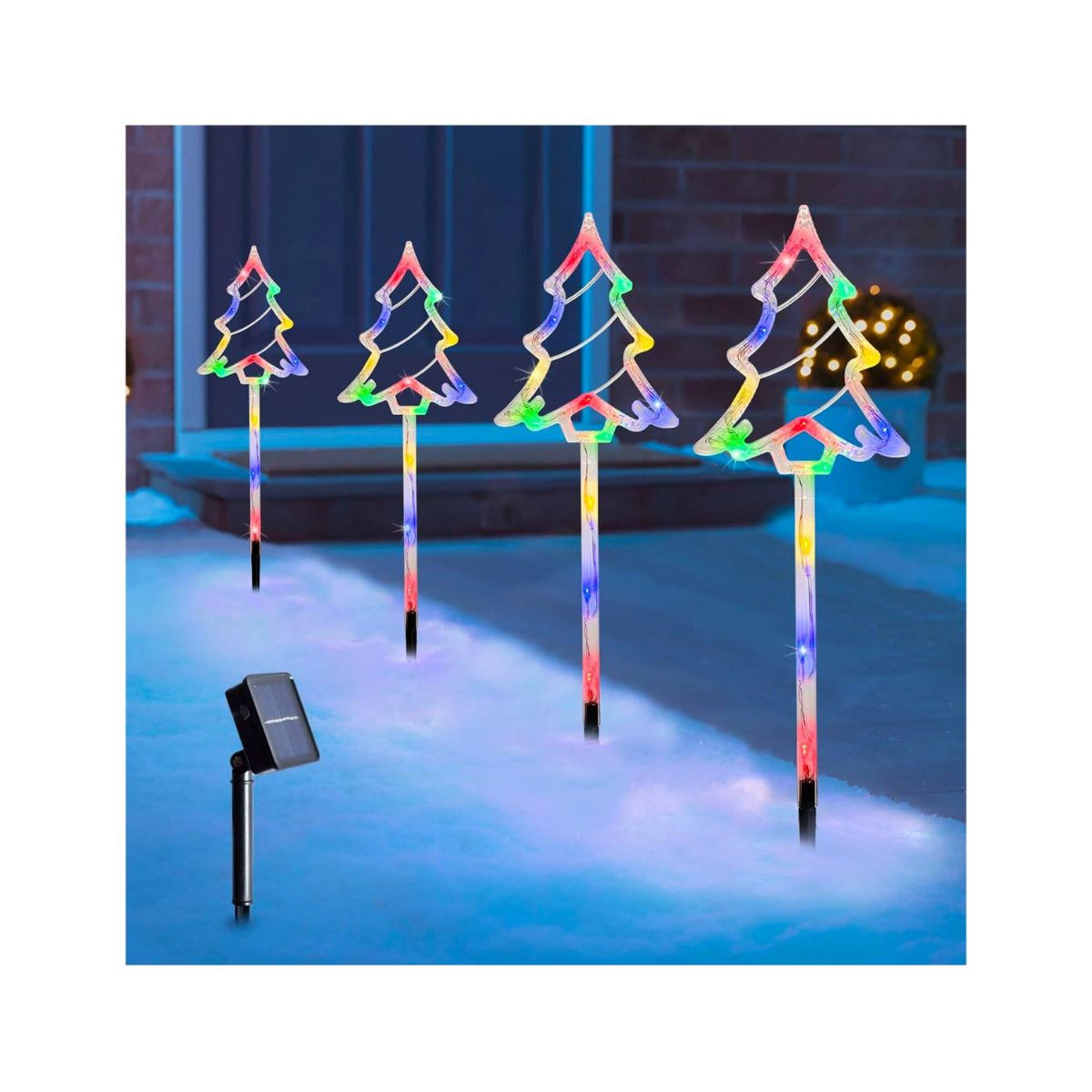 "LUCES SOLARES EN FORMA DE PINO"